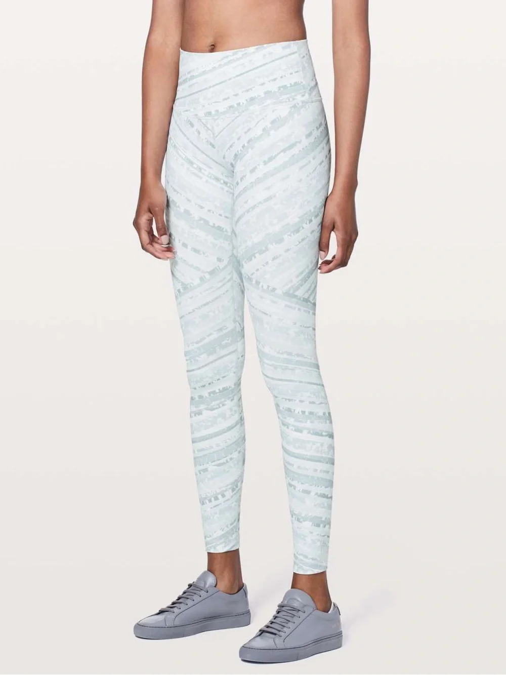 Lululemon Wunder Under Hi-Rise‎ Tight 28” Whirlwind White Gray Leggings Size 8